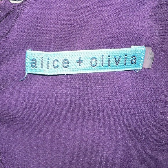 Alice + Olivia Silk Blouse Size XS Multi Crystal Jewel abstract Print - Picture 4 of 8